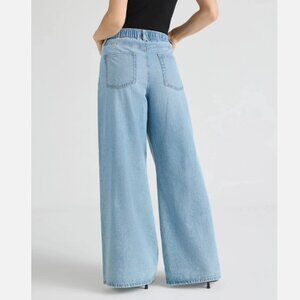 NWT Scoop Oversized Wide Leg Relaxed Fit Jeans Denim Stretchy waist